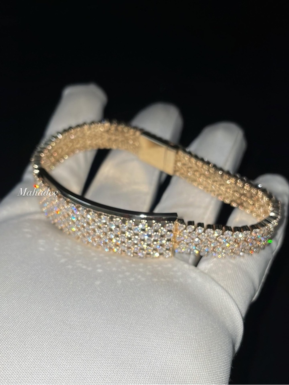 Moissanite GRA Rose Gold Crvstal Tennis Bracelet NWT